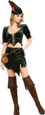 Ladies Robin Hood Costume Princess of Thieves Fancy Dress Medieval UK 6-8