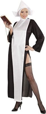 Ladies Sexy Nun Long White Front