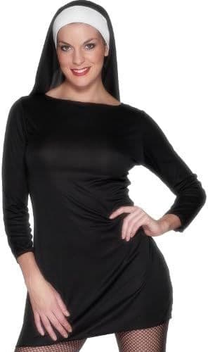 short nun dress Short Sexy Nun Ladies 5 Pce Fancy Dress Costume - Size 10 - 12 - New & Sealed