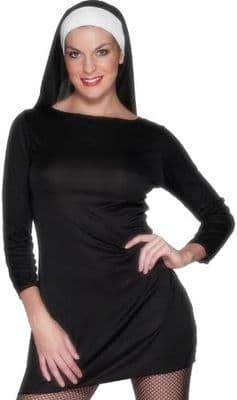 Ladies Sexy Short Nun Costume