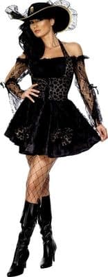 Ladies Sexy Swashbuckler Pirate Costume Size Small 8-10