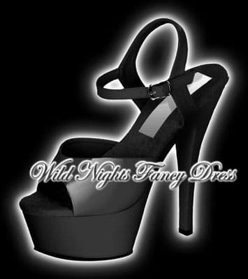 Ladies Showgirl Black Platform Shoes