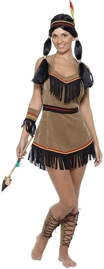 Ladies Suede Indian Woman Costume