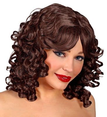 Ladies Veronica Curly Wig 70s 80s 90s Fancy Dress Costume Wig