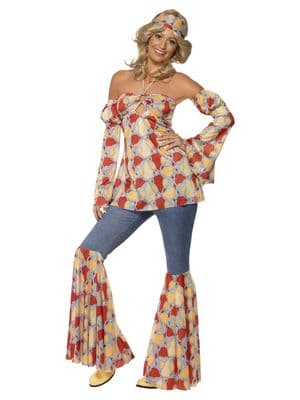 Ladies Vintage Hippy 1970s Costume