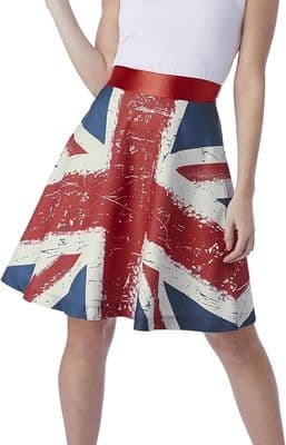 Ladies Vintage Style Union Jack Skirt