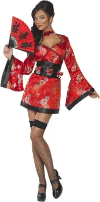 Ladies Vodka Red Geisha Costume