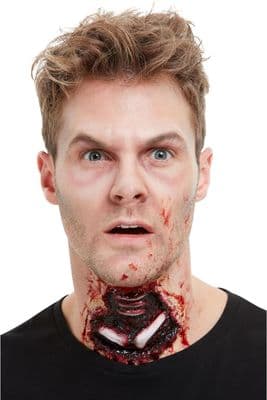 Latex Throat Wound FX Makeup Kit Halloween Fake Injury Prosthetic