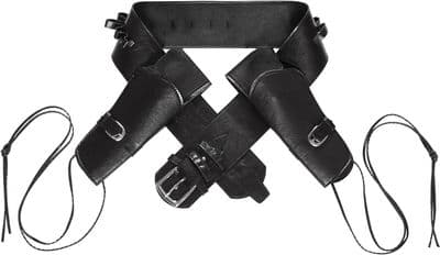 Leatherlook Authentic Western Double Holster and Belt