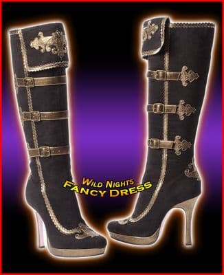 Leg Avenue Suede Anna Pirate Boots