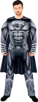 Licensed Mens Justice League Snyder Superman Black Edition Costume