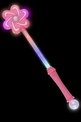 Light Up Princess Fairy Wand Pink Magic Fancy Dress Costume Accessory 38cm