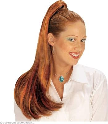 Long Hair Extension Ponytail Auburn