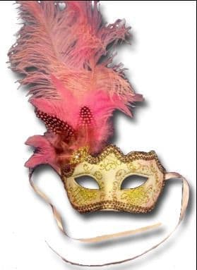 LUXURY VENETIAN MASQUERADE CARNIVAL FEATHER EYE MASK