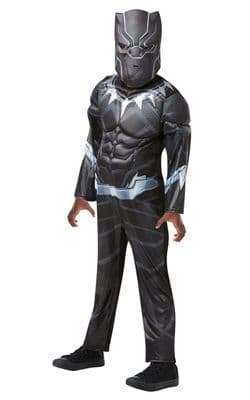 Marvel Black Panther Deluxe Muscle Costume for Boys  Wakanda Superhero Outfit