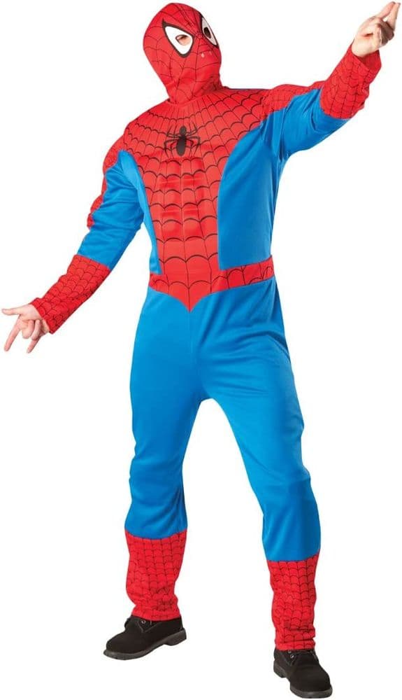 Marvel Spider Man Costume Mens Avengers Fancy Dress Superhero Suit