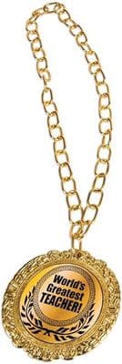 Medal Award Worlds Greatest Teacher