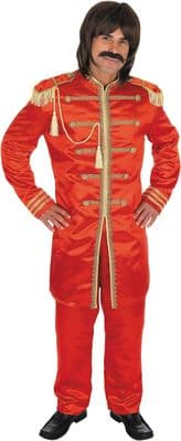 Mens 1960's Red Pop Sergeant Costume