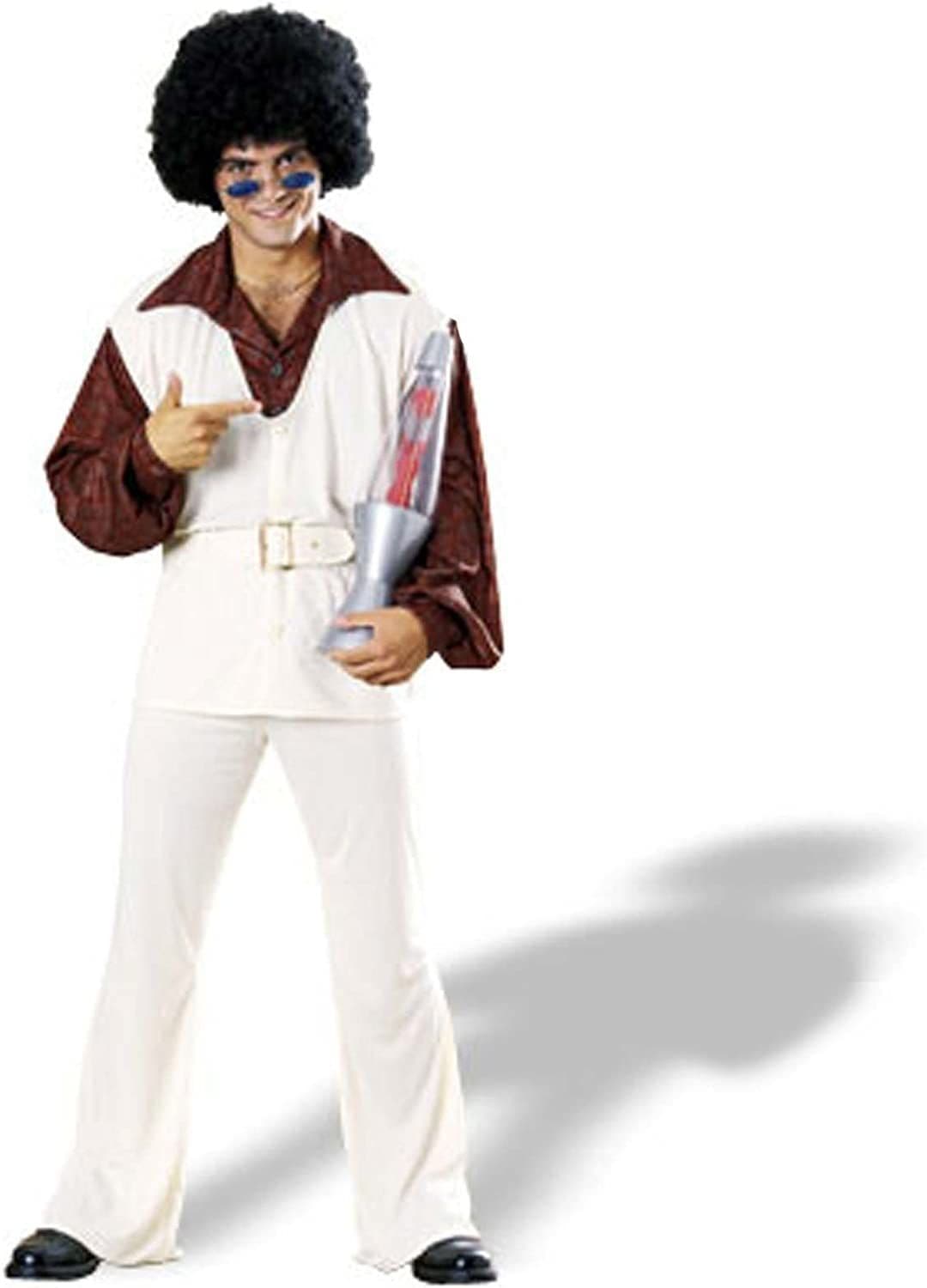 Mens 1970 s Hippy Polyester Pete Med/Lg