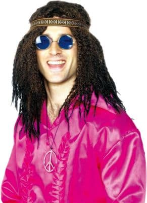 Mens 1970s Hippie Male Accessory Set