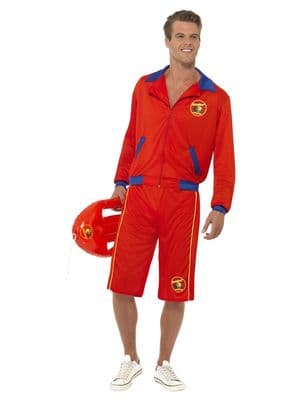 Mens 1980s Baywatch Beach Men's Lifeguard Costume