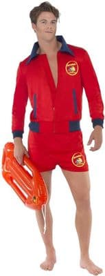 Mens 1980s Baywatch Lifeguard Costume