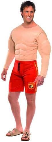 Mens 1980s Baywatch Lifeguard Swimsuit Costume