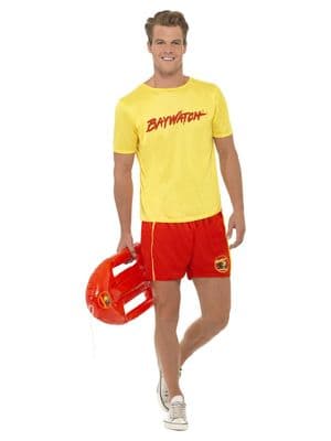Mens 1980s Baywatch Men's Beach Costume