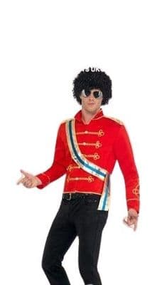 Mens 1980s Michael Jackson Military Jacket Adult Medium