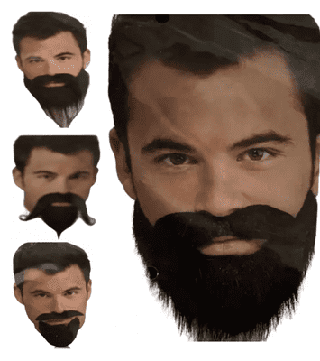Mens 4 Pack Beards And Moustashes