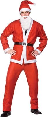 Mens 5 Piece Budget Santa Suit  Costume