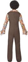 Mens 70s Disco Costume Groovy Boogie Jumpsuit Retro Fancy Dress Outfit