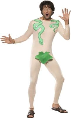Mens Adam Costume Adult Biblical Fancy Dress Garden of Eden Outfit Medium