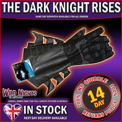 Mens Adult ~ Dark Knight Rises Batman Guantlet Gloves
