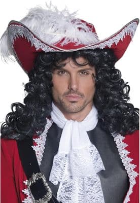 Mens Authentic Red Pirate Hat