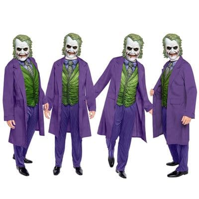 Mens Batman The Joker Costume Extra Large DC Comics Villain Fancy Dress