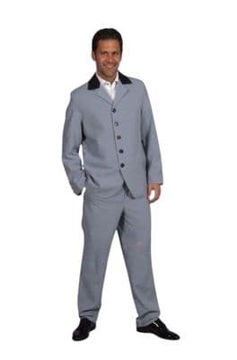 Mens Deluxe 1960's Classic Grey Suit Small