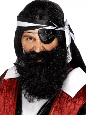 Mens Deluxe Pirate Beard Fancy Dress Accessory
