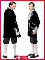 Mens Halloween Male Baroque Vampire Costume