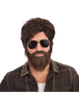 Mens Hangover Vegas Vacation Wig and Beard