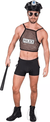 Mens Hot Cop Costume Small