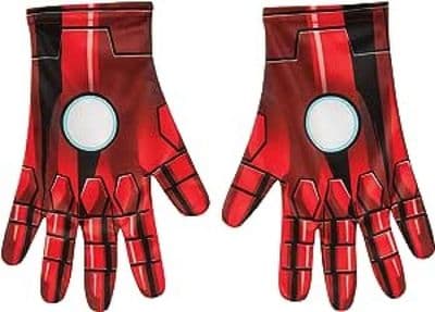 MENS IRON MAN GLOVES MARVEL AVENGERS SUPERHERO FANCY DRESS COSTUME ACCESSORY