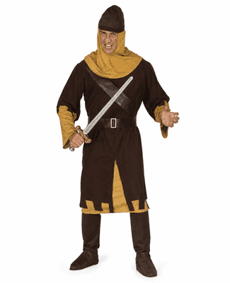 Mens Medieval Soldier Costume Deluxe Fancy Dress Warrior Outfit M/L