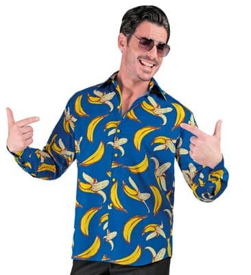 Mens Neon Banana Party Fashion Shirt