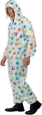 Mens Smiley Boilersuit Costume Official Licensed Halloween Rave Festival Outfit