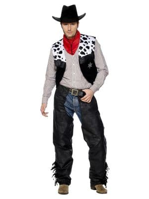 Mens Wild West Black Cowboy Costume