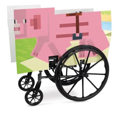 Minecraft Pig Adaptive Wheelchair Cover
