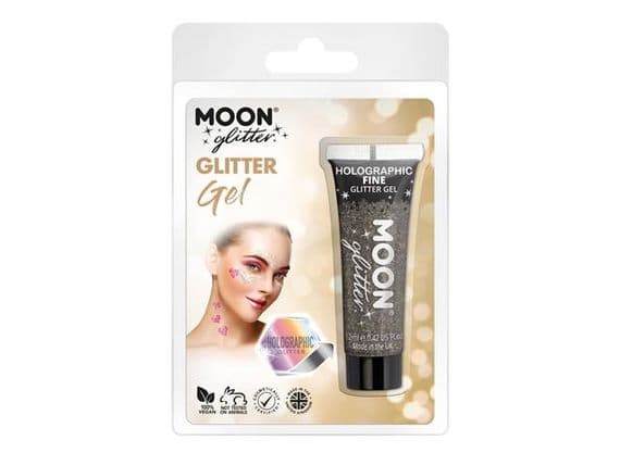Moon Creations Glitter Holographic Fine Glitter Gel Black