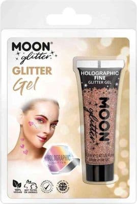 Moon Creations Glitter Makeup Rose Gold Holographic Fine Glitter Gel Pink