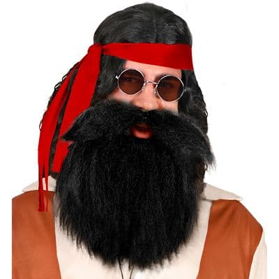 Multi Character Beard & Moustache Set Fake Facial Hair Fancy Dress Accessory